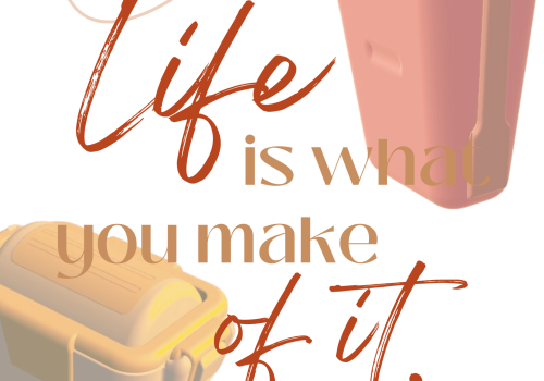 White and Pink Life Quote Poster
